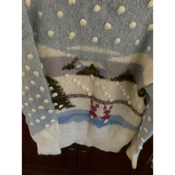 Vintage Susie Lee Mohair Wool Hand Knitted Sweater Cottage Core Made in England - Picture 11 of 16